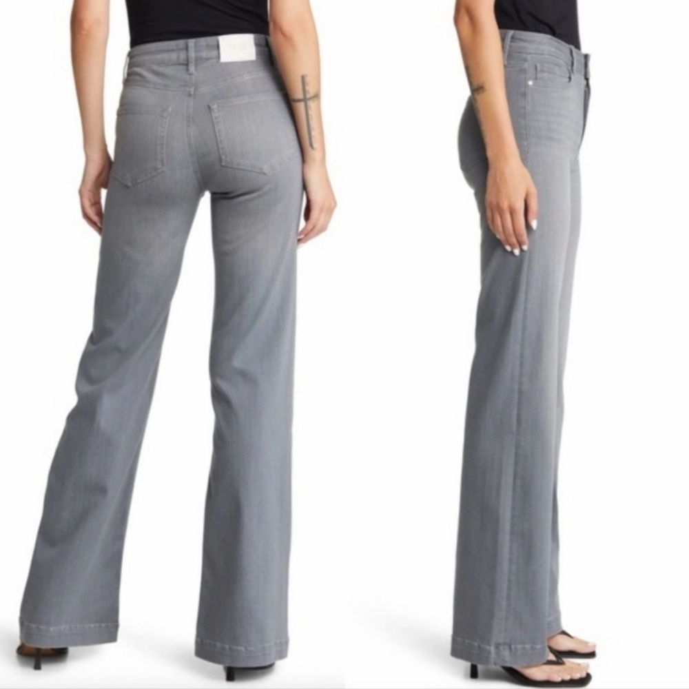 PAIGE Leenah Women's High Rise Gray Jeans - Picture 2 of 6